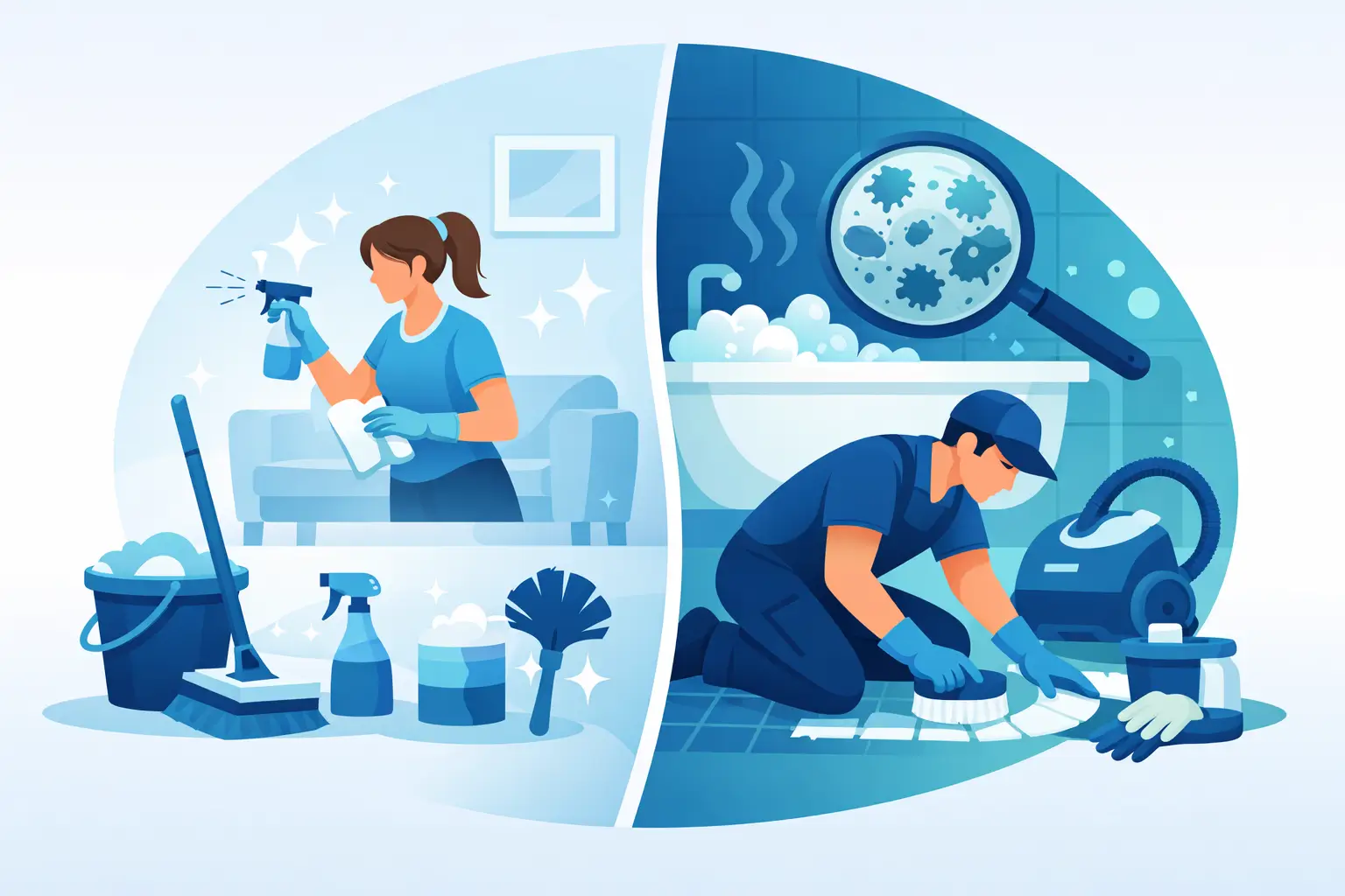 Standard Cleaning vs Deep Cleaning